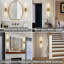Appliques murales d'intérieur 2 lumières 30 "à texture moletée avec verre transparent (ampoules incluses) (ensemble de 2)-104871548