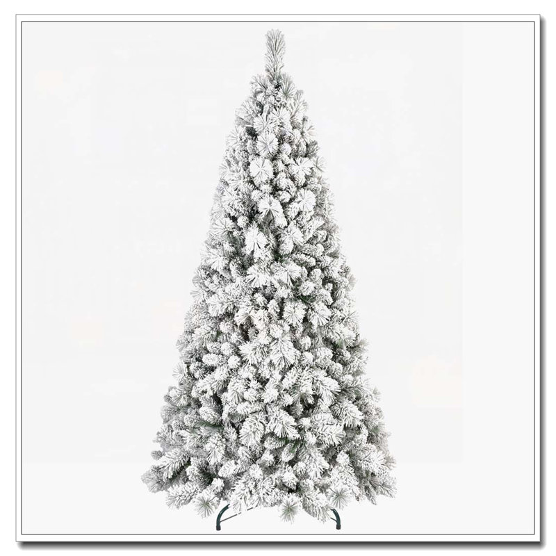 9FT Flocked Christmas Tree, No, 9' H