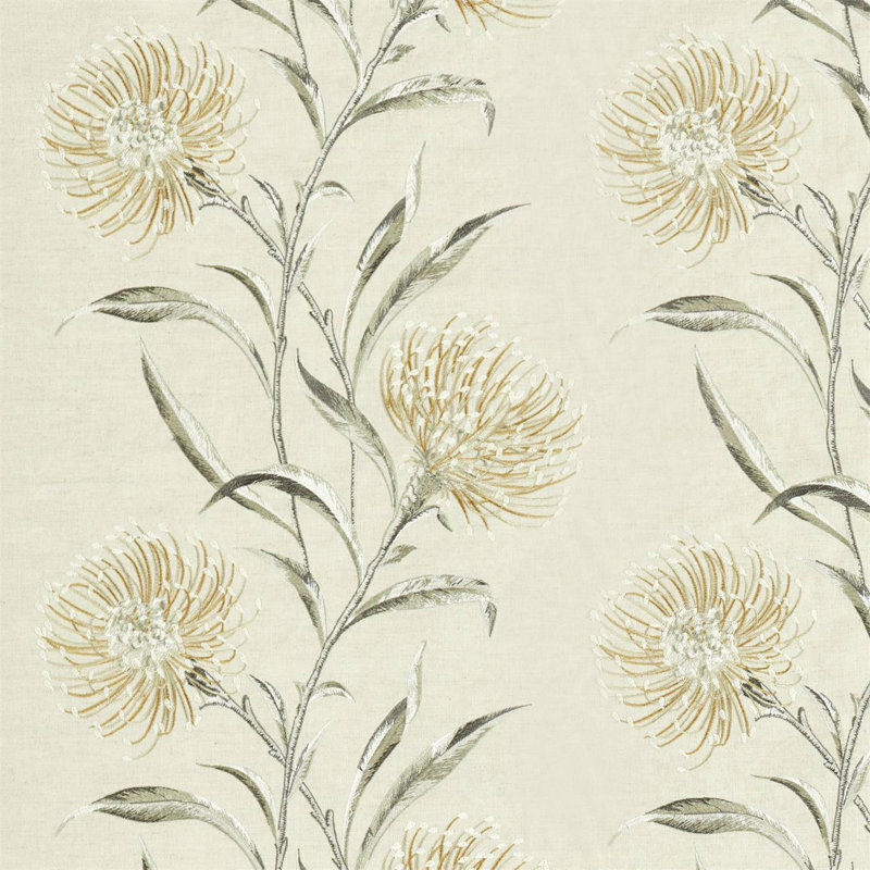 Catherinae Embroidery Fabric, Beige/Brown
