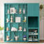 Lits escamotables muraux rotatifs avec bibliothèque, armoire supérieure, bureau extensible et rangement latéral pour une vie moderne-1241673212