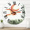 Poisson rouge rétro et feuille de lotus - horloge murale nautique et côtière