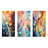 Colourful Ink River Microscopic Fantasia I - Abstract Shapes Metal Wall Decor Set Of 3-1256924238