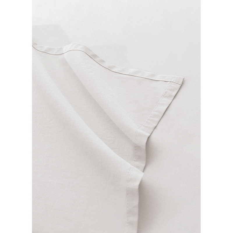 Penny Flat Sheet, Beige, Queen Flat Sheet