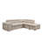 Lu Modern Sofa 105" Sectional Sofa With Adjustable Headrest ,Sleeper Sectional Pull Out Couch Bed With Storage Ottoman And 2 Stools
