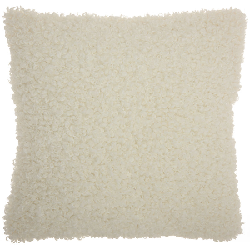 Housse de coussin carré et insert, Ivoire