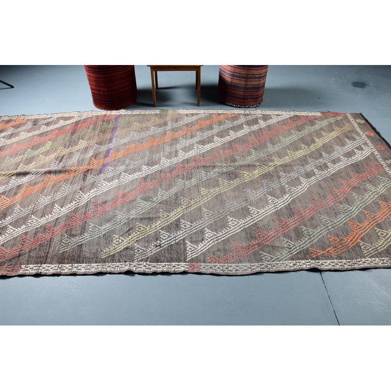 Kilim, tapis de chambre à coucher, grand tapis de 5,4 x 11,2 pi, tapis de cuisine gris, tapis rétro, tapis en laine, tapis turcs