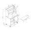 Chariot à micro-ondes Chariot utilitaire avec étagère à huche Support à épices mobile sur roulettes verrouillables Acajou-1608544942