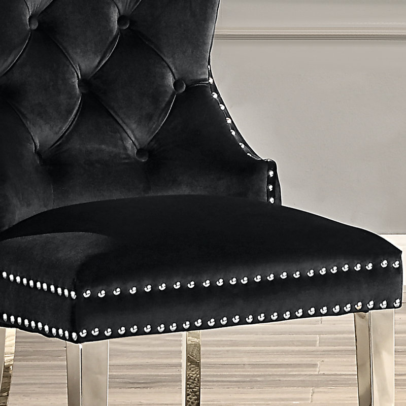 Fauteuil à oreilles 20,79 po en velours capitonné