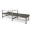 Chaise longue en bois avec position réglable et métal gris