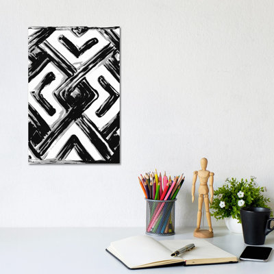 African Textile Woodcut IV by Stellar Design Studio - Gallery-Wrapped Canvas Giclée on Canvas