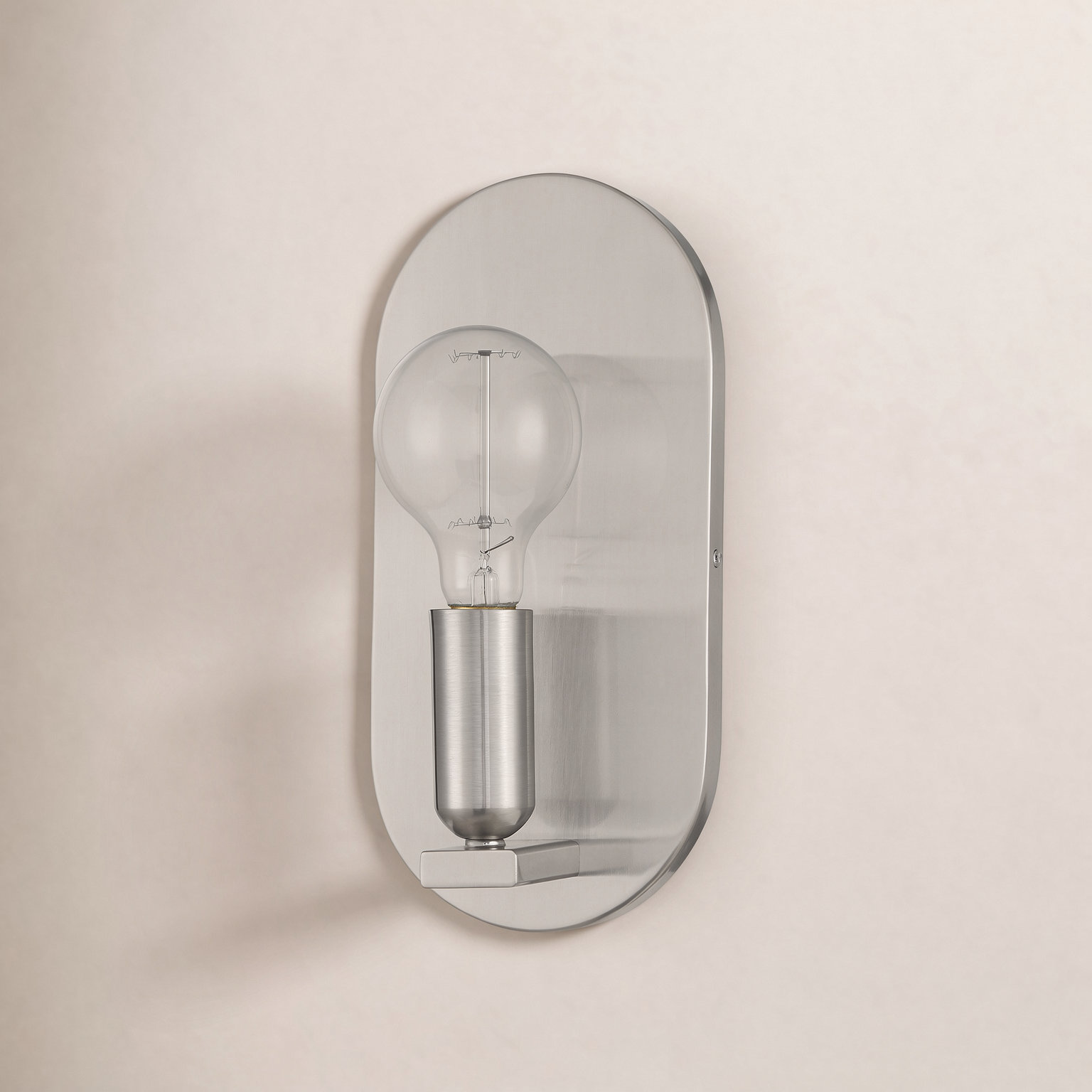 Cassi 1 - Light Dimmable Armed Sconce, Brushed Nickel