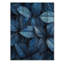 «Midnight Blue Leaves Tranquility I», impression sur bois de feuilles - sur bois de pin naturel-1547893985