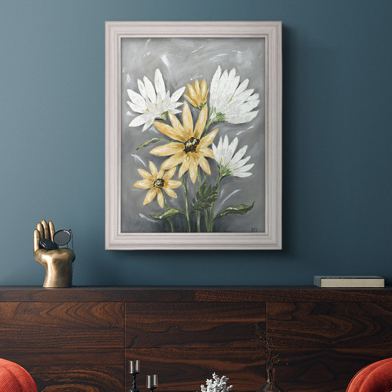 Summer Daisies I, reproduction d'art sur toile, H 32 po x l 23 po x P 2,5 po