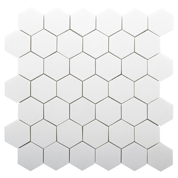 Thassos Premium 2" x 2" Marble Natural Stone Honeycomb Mosaic Sheet Wall & Floor Tile
