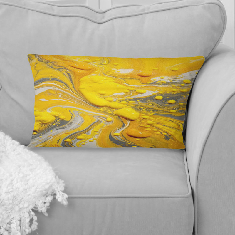 Coussin décoratif jaune et gris Vibic Cosmic I - Abstract Abstract