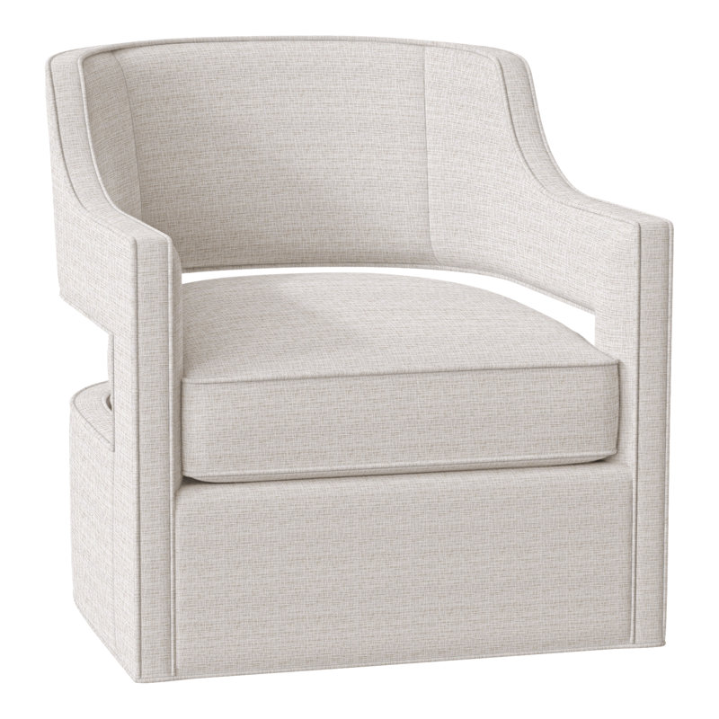 Fauteuil pivotant l 29,5 po Phoebe, Perigold brise-glace White Sands