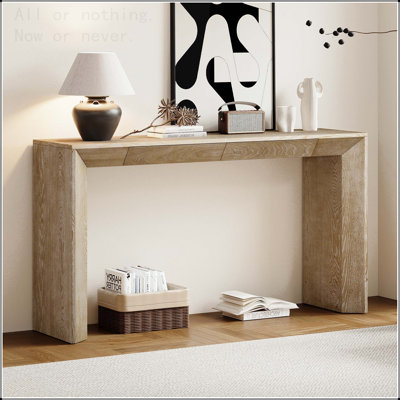 Console Farmhouse avec bord en cascade et tiroirs cachés