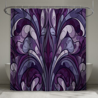 Rideaux de douche mauve complexe Intricate