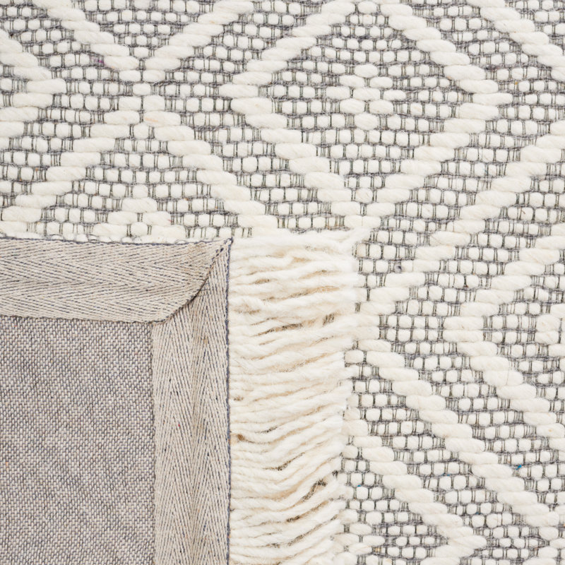 Tapis Pompano ivoire / gris, Rectangle 5 pi x 8 pi