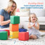 ECR4Kids SoftZone Patchwork Toddler Blocks, Foam Cubes, 12-Piece-113354603
