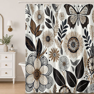 Rideaux de douche avec crochets inclus