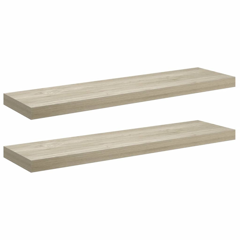 Wall Shelf Floating Shelf Wall Mounted Display Shelf for Photo Frame, Oak, 1.5" H x 35.4" W x 9.3" D