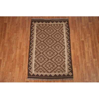 Tapis oriental en laine réversible kilim 3 x 5