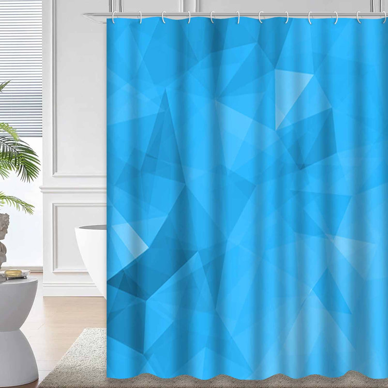 Rideau de douche abstrait abstrait avec 12 crochets, L 72 po x l 84 po
