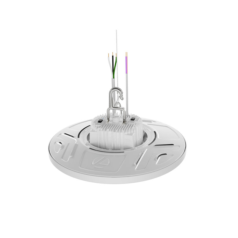 Modern Dimmable LED Ceiling Light with Remote Control, White Polycarbonate Shade