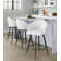 Matisse Highback 26" Fixed-Height Counter Stool With Tapered Metal Legs & Round Footrest - Set Of 2