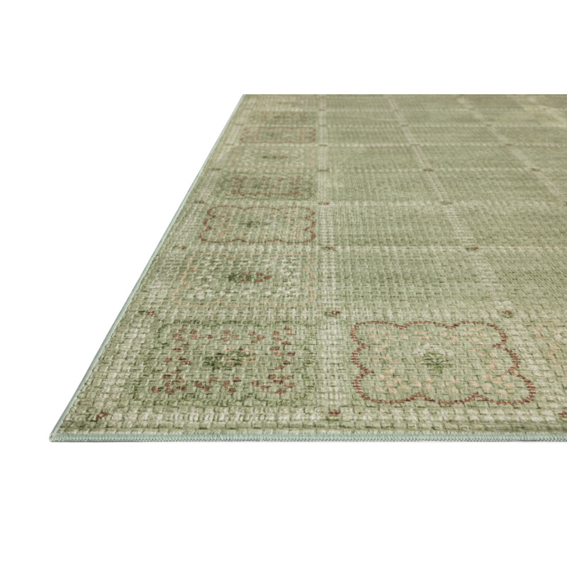 Rifle Paper Company x Loloi Orchard Green / Multi Machine Washable Area Rug, Rectangle 8'3" x 11'6"