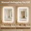 Miroir de salle de bain mural en cristal poli l 30 po x H 36 po TMMV-1816335408