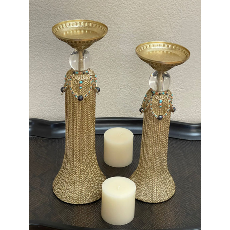 Foran Polyresin Tabletop Candlestick