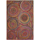 Herzig Geometric Handmade Flatweave Jut/Sisal/Cotton Red/Multi Area Rug Area Rug