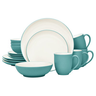 Colorwave Stoneware Dinnerware Set - Service for 4