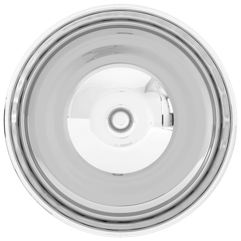 Fairmont Park Westward Ho! Ceramic Circular Sink, 14cm H x 32.5cm W x 32.5cm D, Silver