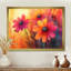 Jacquetta orange dansant parmi les fleurs sauvages I - décoration murale fleurs sauvages-760930509-603813403-760930516