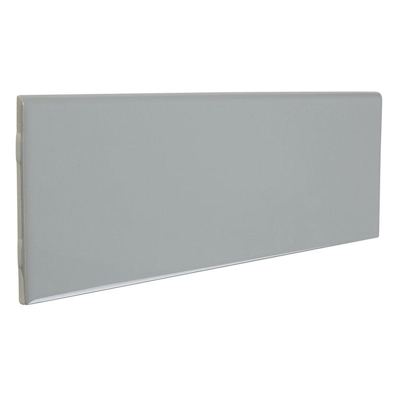 Garniture de tuile de moulure en céramique 12 po x 4 po gris désert Berkeley