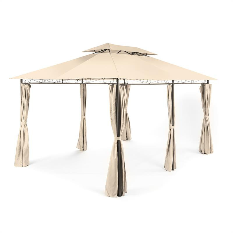 Grandezza 3m x 4m Steel Grill Gazebo, Beige