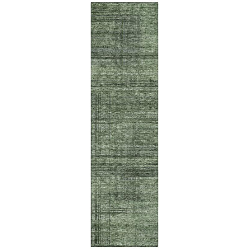 Malchow Washable Striped Indoor / Outdoor Rug, Runner 2'3" x 7'6"