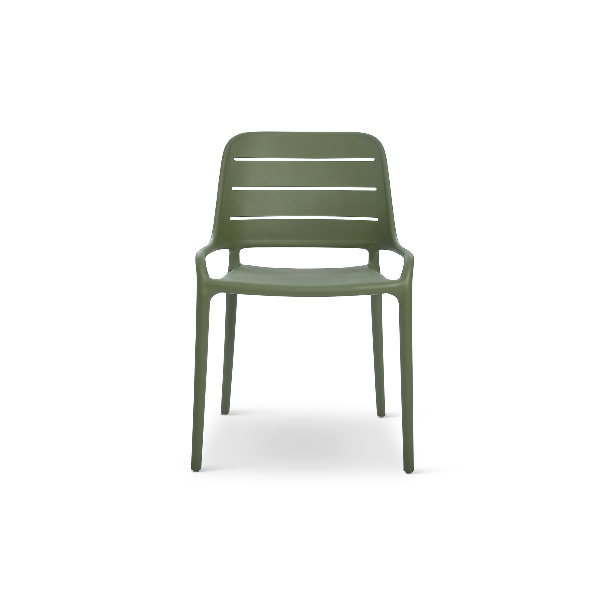 Nohr Outdoor Stacking Chair, Army Green