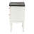 Baxton Studio Darlene Classic and Traditional French White and Cherry Brown Finished Wood 2-Drawer End Table