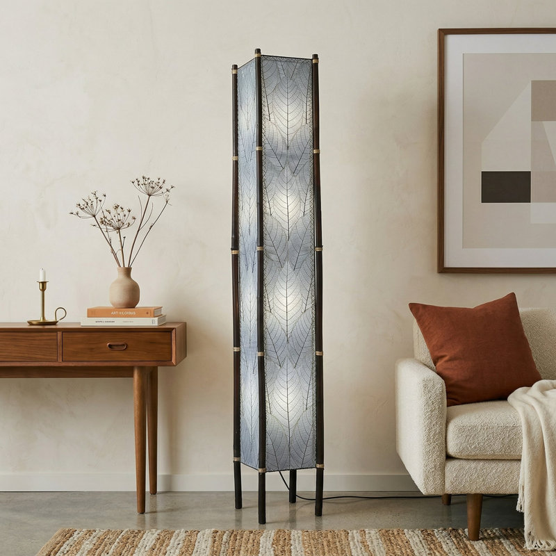 Lampe sur pied colonne 72 "Quintan, Grey