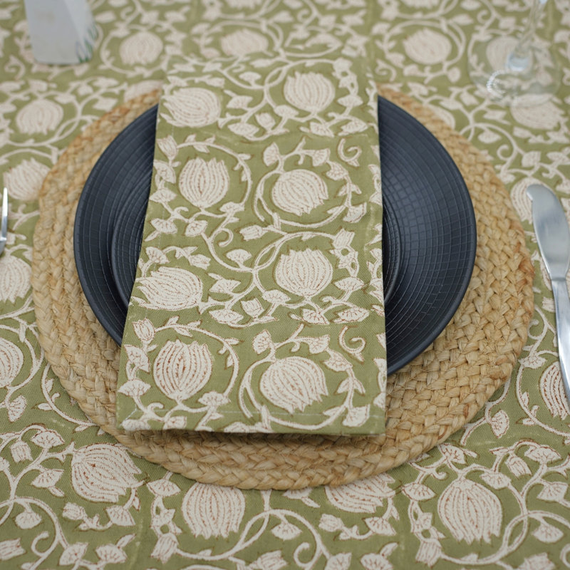 Serviettes festives 18 x 18 pouces Fabcline - Célébrez avec style avec des kamal de qualité supérieure de 6, vert