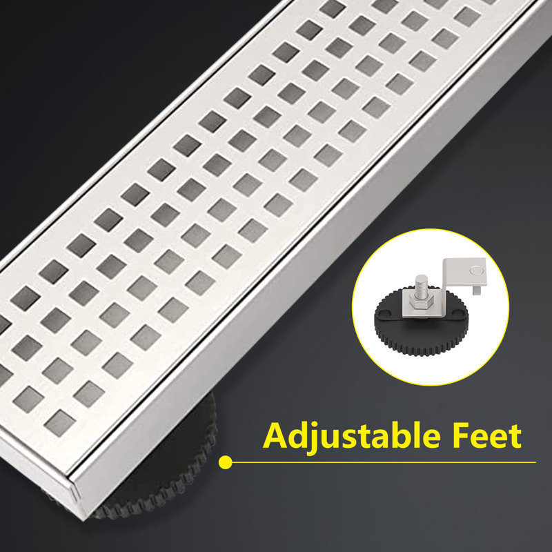 24'' W Linear Grid Shower Drain