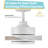 Sixer 64 in. 6 Blade Matte White Ceiling Fan-1826474216-1826474217