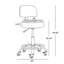 Rolling Stool with Lockable Rubber Wheels and Backrest Adjustable Ofiice Stool for  Home Bar Kitchen Shop