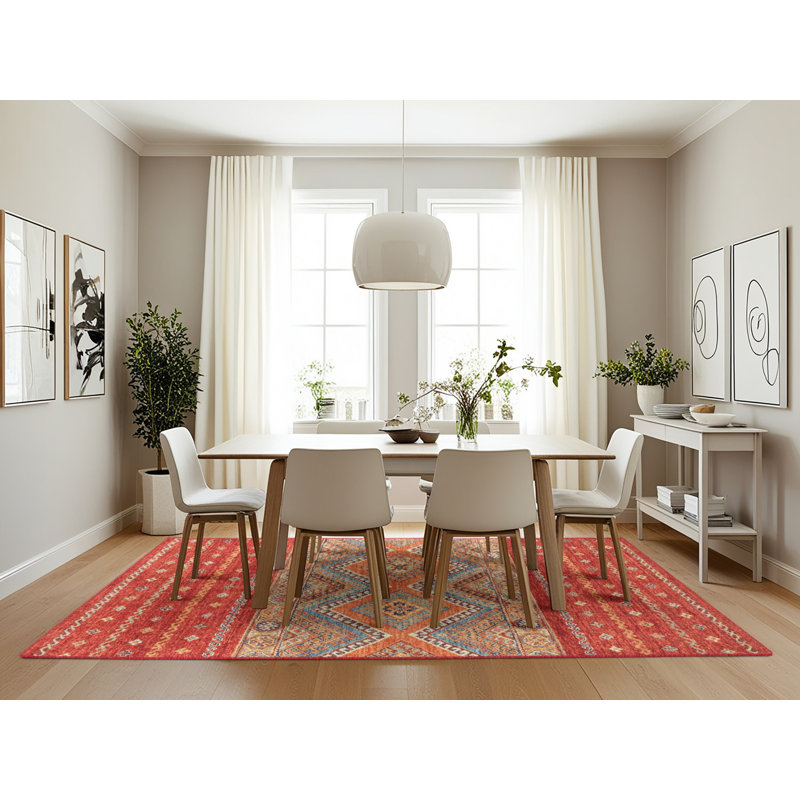 Wool Abstract Indoor Rug, Rectangle 7' x 10'