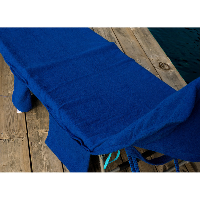 Serviette de plage 100% coton Diethelm, Bleu