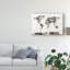 « aquarelle map of the world map gray », peinture sur toile tendue-1830343240